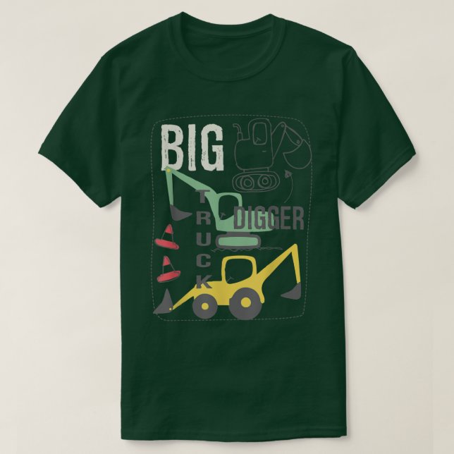 Can You Dig It Construction Truck Boy Man Dad Birt T-Shirt (Design Front)