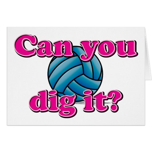 Can you dig it? Volleyball! Cards (Front Horizontal)