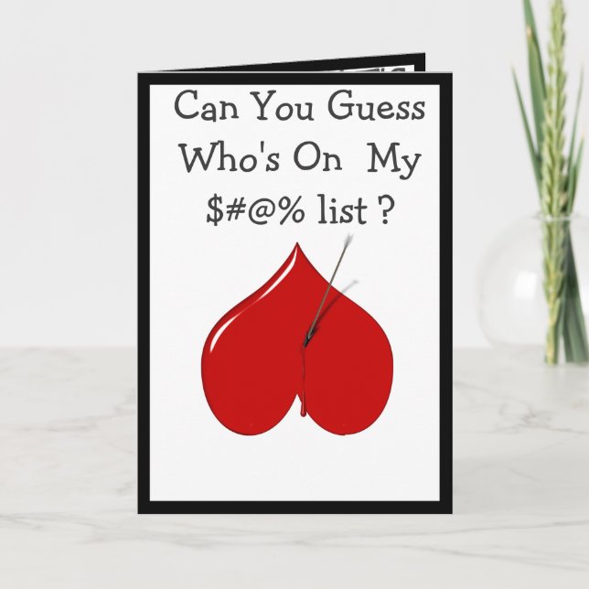 Can you guess who's on my ......list? holiday card (Front)