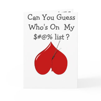Can you guess who's on my ......list? holiday card