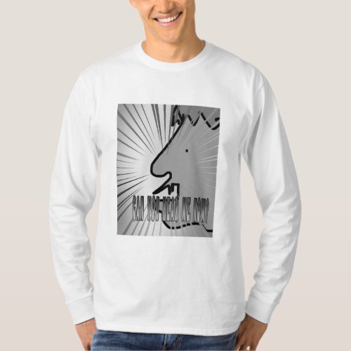Can You Hear Me Now Grayscale Long Sleeve T Shirt