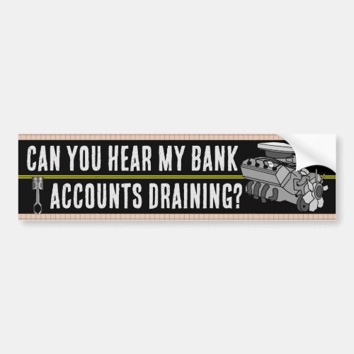Can You Hear My Bank Accounts Draining Bumper Sticker