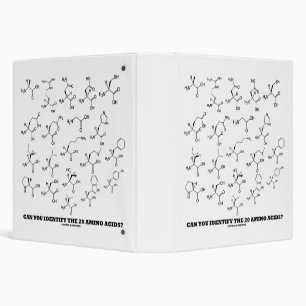 Can You Identify The 20 Amino Acids? Biochemistry 3 Ring Binder