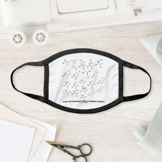 Can You Identify The 20 Amino Acids? Biochemistry Face Mask (Insitu)