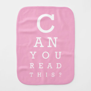 Can you read this? baby burp cloth