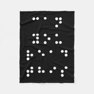 Can You Read This Braille Blind Read Write Teacher Fleece Blanket