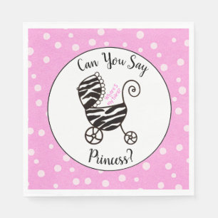 Can you say Princess? Baby Shower Napkins