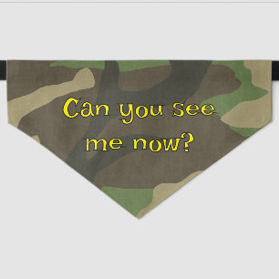 Can you see me now camo pet bandana collar
