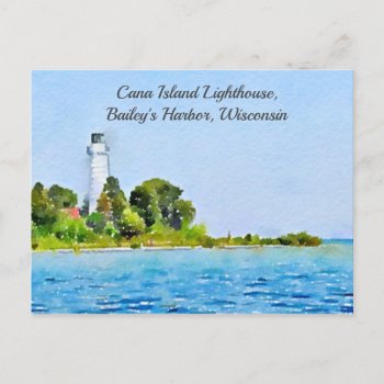 Cana Island Lighthouse  Bailey's Harbor  Wi Postcard by elizme1 at Zazzle