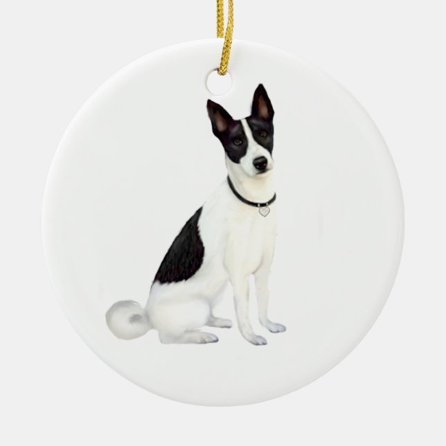 Canaan Dog (A) Ceramic Ornament (Front)