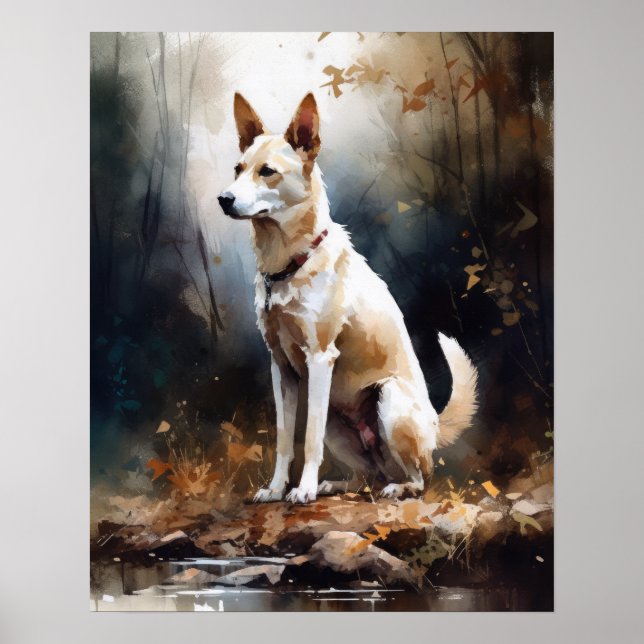 Canaan Dog Art Print Poster (Front)