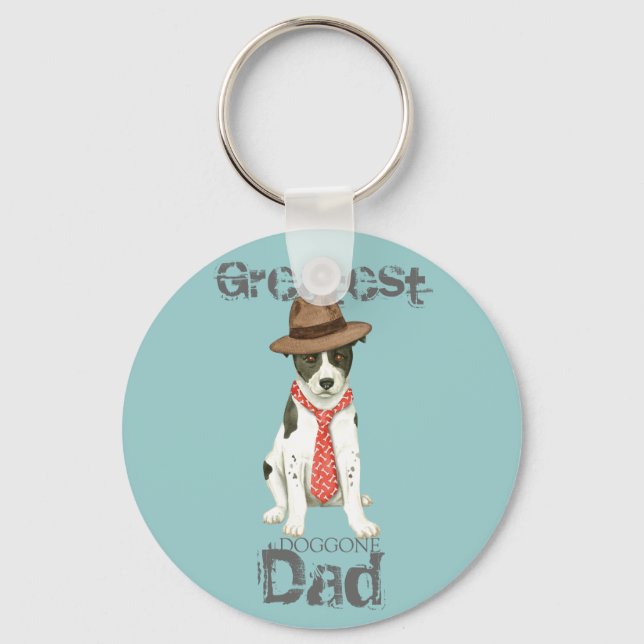 Canaan Dog Dad Keychain (Front)