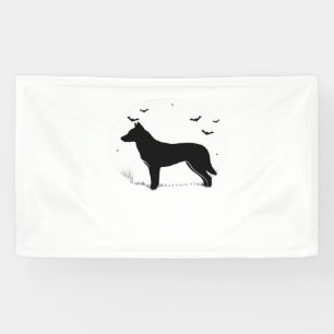 Canaan Dog – Halloween Moon Silhouette Classic T-S Banner