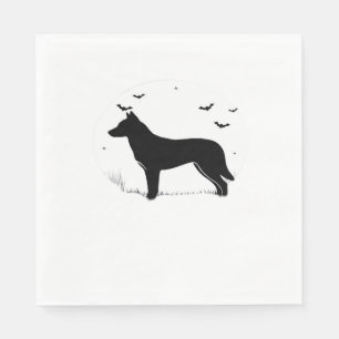 Canaan Dog – Halloween Moon Silhouette Classic T-S Napkins