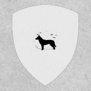 Canaan Dog – Halloween Moon Silhouette Classic T-S Patch