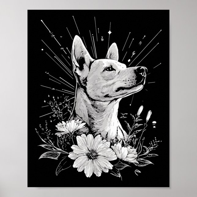 Canaan Dog Lover Retro Style Tattoo  Poster (Front)