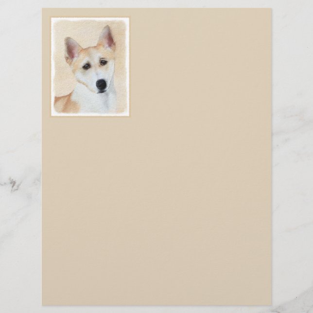 Canaan Dog Painting - Cute Original Dog Art (Front)