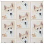 Canaan Dog Painting - Cute Original Dog Art Fabric