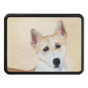 Canaan Dog Painting - Cute Original Dog Art Hitch Cover