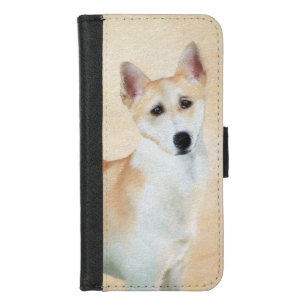 Canaan Dog Painting - Cute Original Dog Art iPhone 8/7 Wallet Case