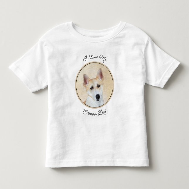 Canaan Dog Painting - Cute Original Dog Art Toddler T-shirt (Front)
