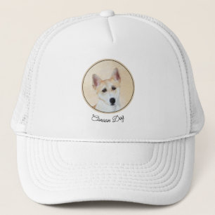 Canaan Dog Painting - Cute Original Dog Art Trucker Hat