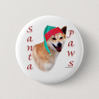 Canaan Dog Santa Paws Button