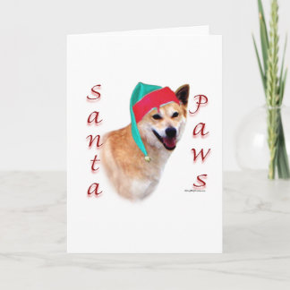 Canaan Dog Santa Paws Holiday Card