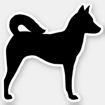 Canaan Dog Silhouette Waterproof Vinyl Decal by jennsdoodleworld at Zazzle