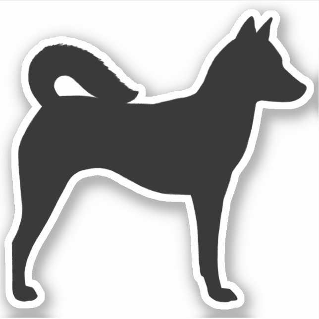 Canaan Dog Silhouette Waterproof Vinyl Decal (Front)