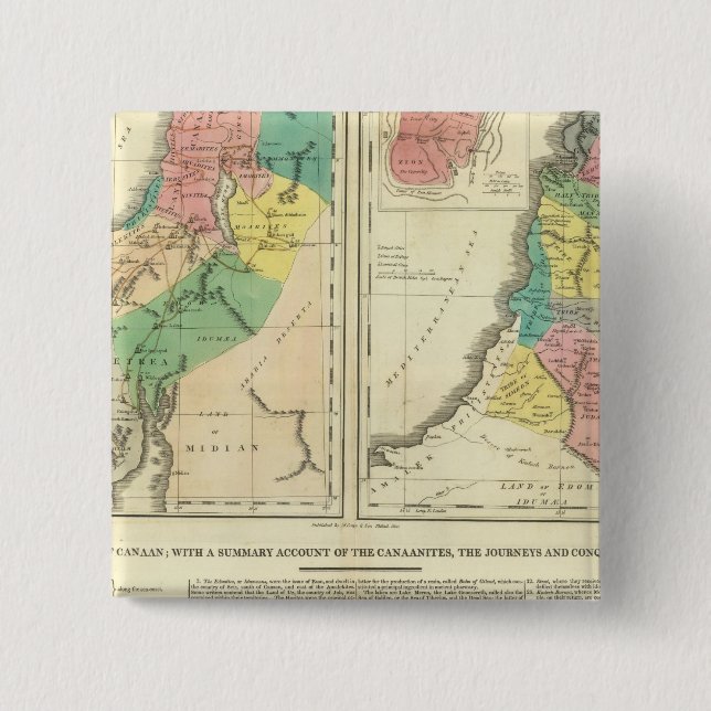 Canaan - Israel Atlas Map Button (Front)