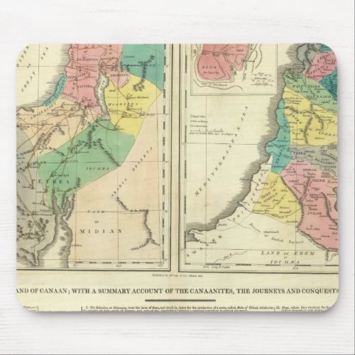Canaan _ Israel Atlas Map Mouse Pad
