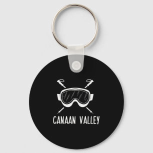 Canaan Valley Ski Skier Skiing Goggles Winter Vaca Keychain