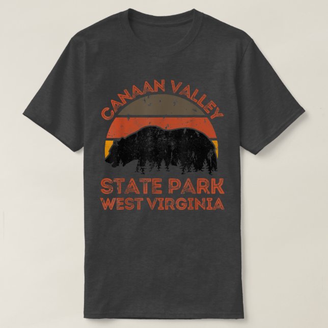 Canaan Valley State Park West Virginia Bear Nature T-Shirt (Design Front)