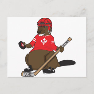 Canada 150 in 2017 Beaver Hockey Postcard