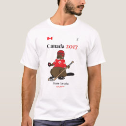 Canada 150 in 2017 Beaver Hockey Team Canada T-Shirt