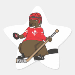 Canada 150 in 2017 Hockey Beaver Star Sticker