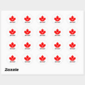 Canada 150 in 2017 maple leaf classic round sticker (Sheet)