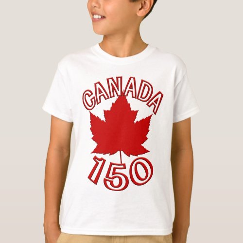 Canada 150 Kids T_shirts Canada 150 Shirts
