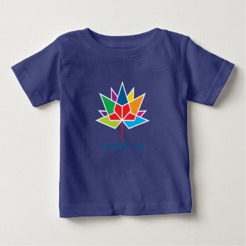 Canada 150 Official Logo - Multicolor And Blue Baby T-shirt by canada150shop at Zazzle