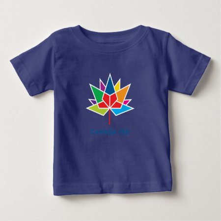 Canada 150 Official Logo - Multicolor And Blue Baby T-shirt