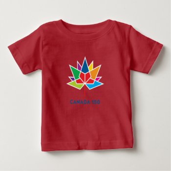 Canada 150 Official Logo - Multicolor And Red Baby T-shirt by canada150shop at Zazzle