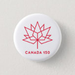 Canada 150 Official Logo - Red Outline Pinback Button at Zazzle