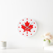Canada 150 years anniversary one-of-a-kind round clock (Home)