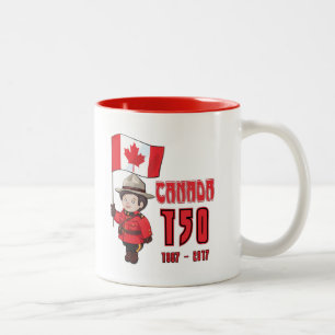 Canada 150 Years Anniversary Two-Tone Coffee Mug