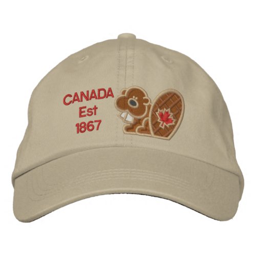 Canada 150 Years Celebrate Beaver Embroidered Baseball Hat