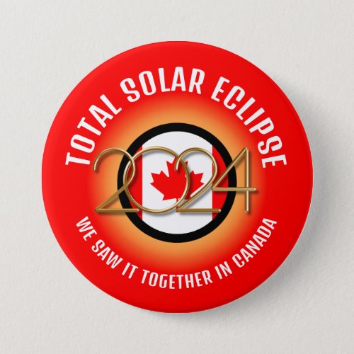 Canada 2024 TOTAL SOLAR ECLIPSE Button