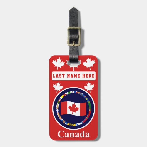Canada 3 Luggage Tag add your address on reverse