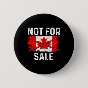 Canada 51st State Not For Sale 2025 Trump Retro Vi Button