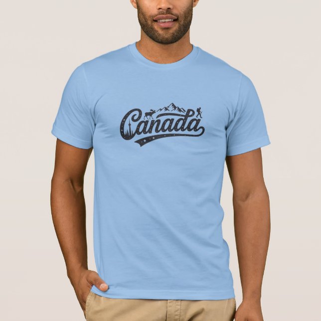 Canada Adventure Wilderness Graphic T-Shirt (Front)